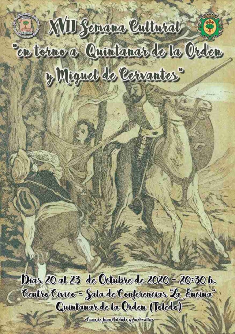 Del 20 al 23 de octubre, XVII Semana Cultural “en torno a Quintanar y Miguel de Cervantes”