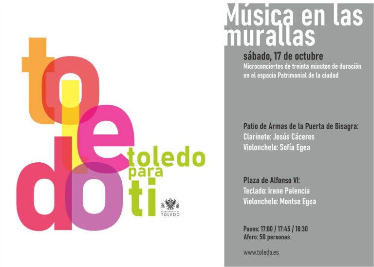 ‘Toledo para ti’ llega este fin de semana con música en directo en espacios patrimoniales como la Puerta de Bisagra y Alfonso VI