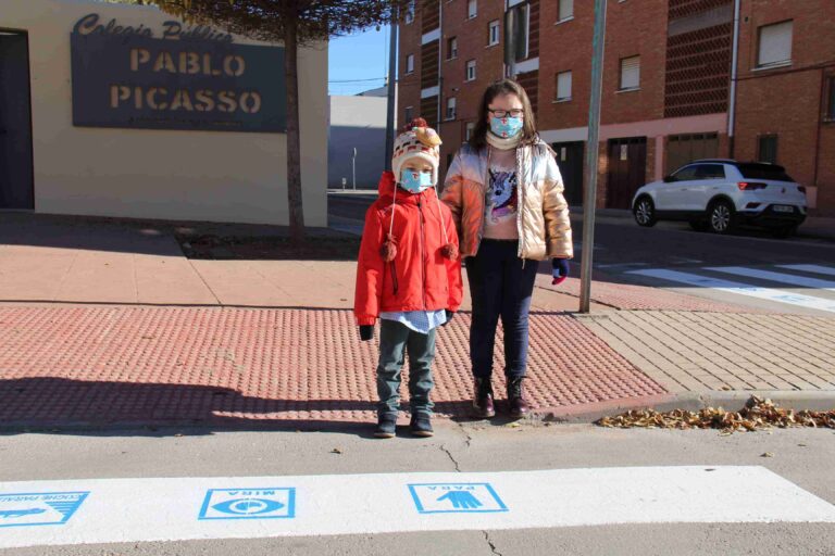 Pictogramas en pasos de cebra en el Día Internacional de las Personas con Discapacidad