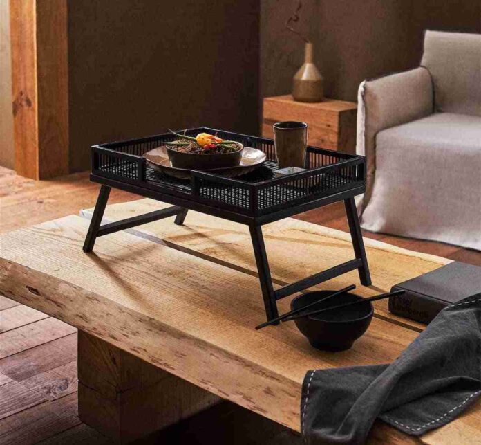 bandeja con patas de bambu a bandeja con patas de bambu