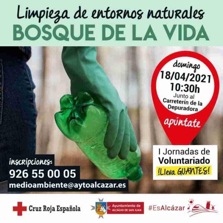 Alcázar de San Juan organiza una Jornada de Voluntariado Ambiental para limpiar el entorno del Bosque de la Vida