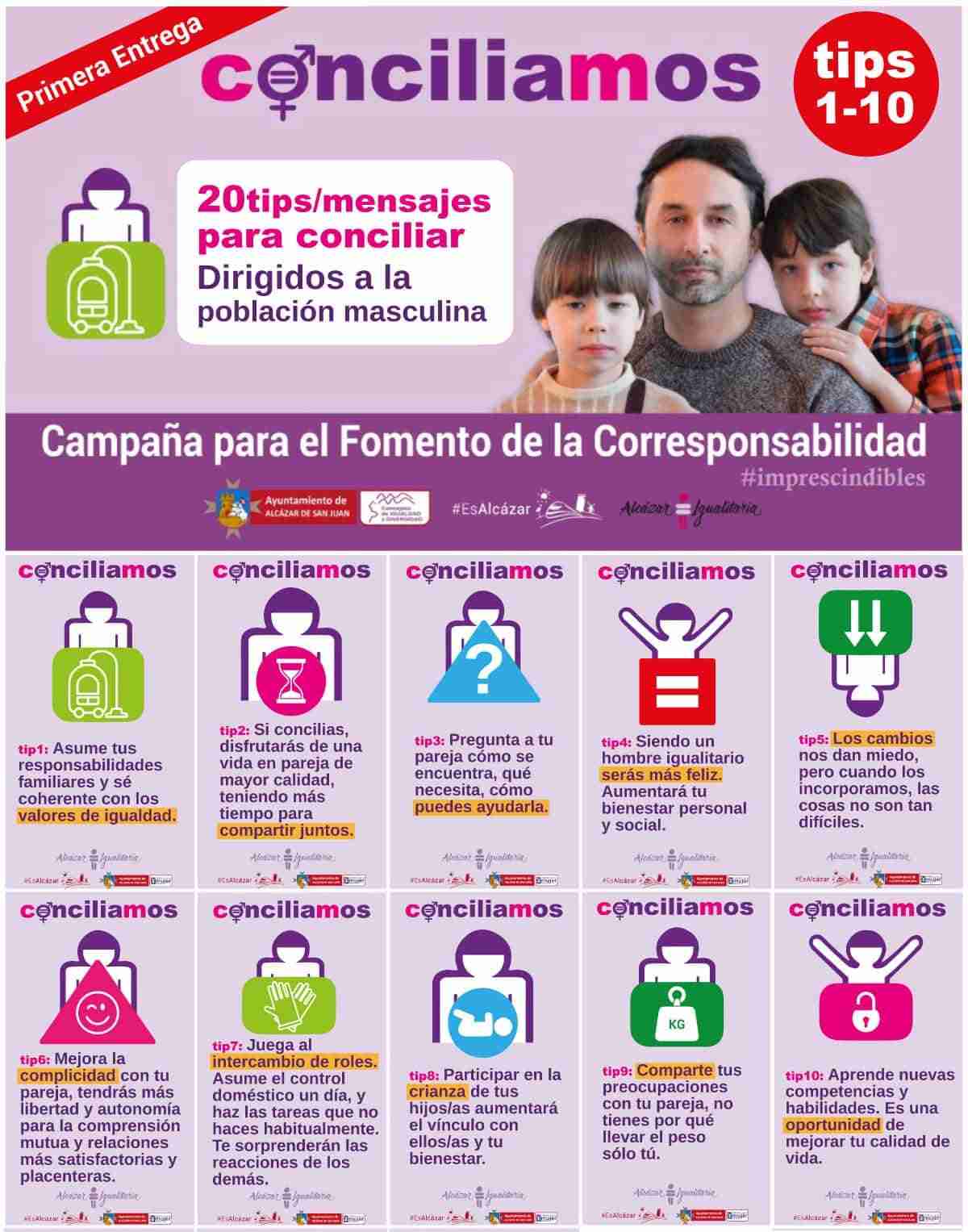 El Centro de la Mujer pone en marcha la segunda parte de la campaña “Conciliamos” para reflexionar sobre la relaciones familiares identificando la desigualdad 1