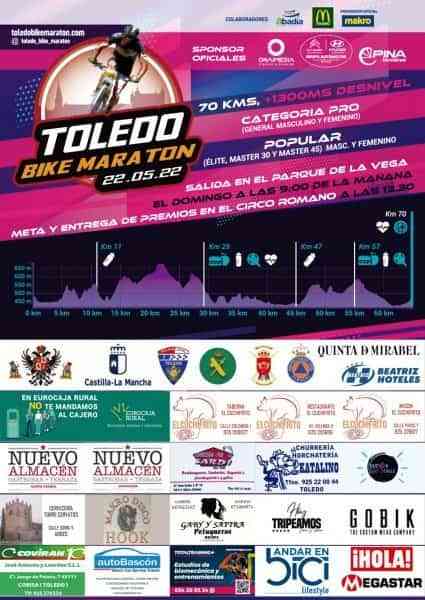 La I Toledo Bike Maratón tendrá lugar este domingo con un recorrido de 70 kilómetros y cerca de 600 inscritos provenientes de toda España