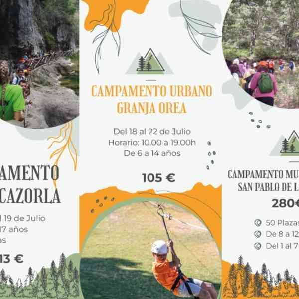 Campamentos de verano  2022 organizados por el Espacio Joven de Ciudad Real