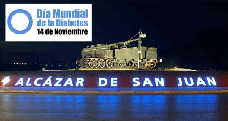 Iluminación azul por el Día Mundial de la Diabetes