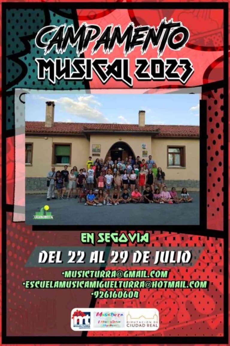Campamento Musical en Segovia del 22 al 29 de julio organizado por AMPA “Musicturra” y la Escuela Municipal de Música y Danza