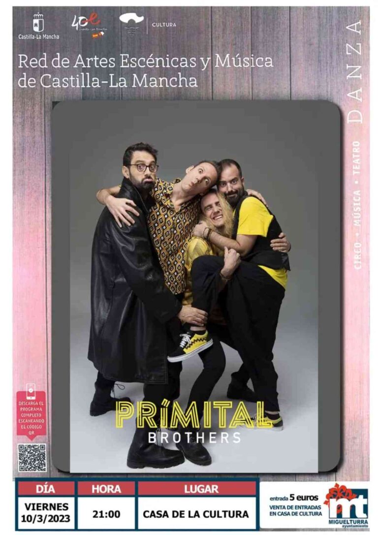 Este 10 de marzo “Prímital Brothers” en la Casa de Cultura de Miguelturra ¡entradas ya a la venta!