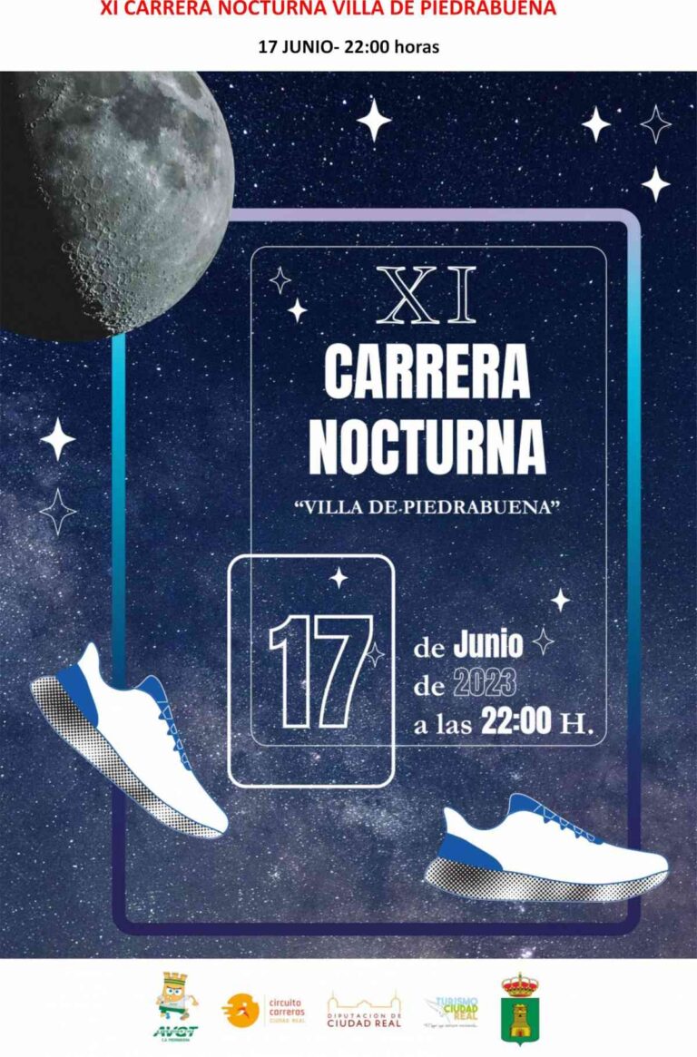 Carrera Nocturna Villa de Piedrabuena 2023 el 17 de junio dentro del Circuito de Carreras de Ciudad Real