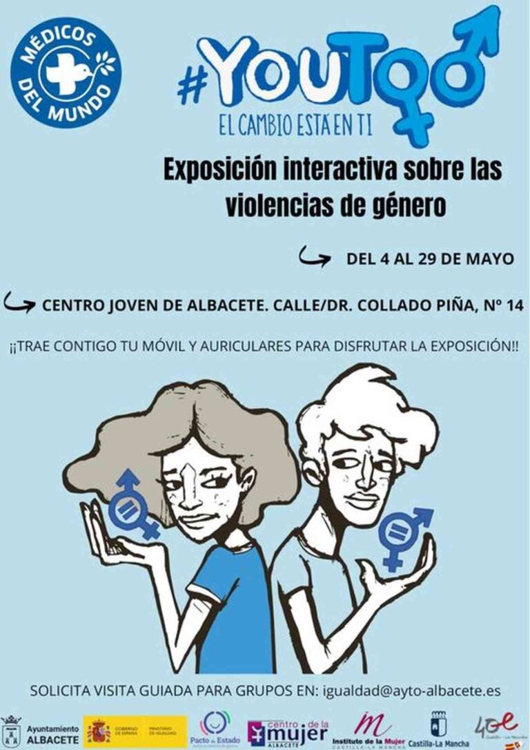 Exposición “YouToo” en el Centro Joven de Albacete del 4 al 29 de mayo para concienciar a la población joven contra la violencia de género