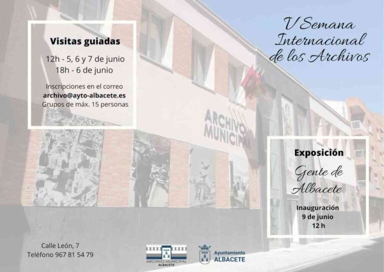 Visitas guiadas el 5, 6 y 7 de junio al Archivo Municipal de Albacete por la V Edición de la Semana Internacional de los Archivos