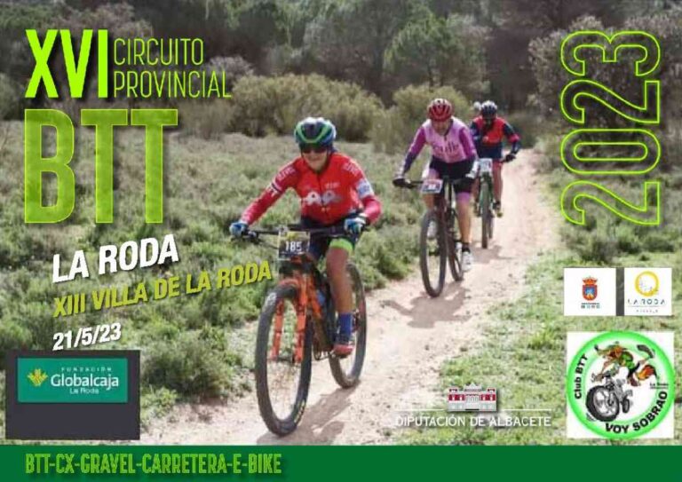 XIII Villa de La Roda del XVI Circuito Provincial BTT 2023 de Albacete el 21 de mayo a las 10:00 horas