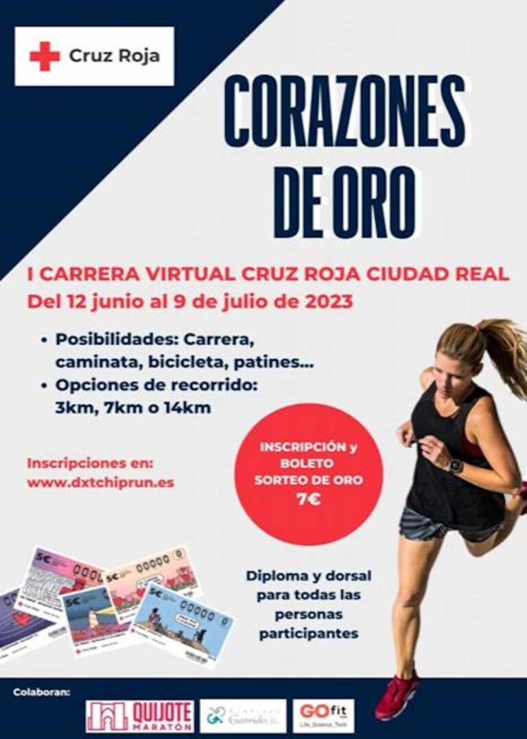 I Carrera Virtual “Corazones de Oro” de la Cruz Roja de Ciudad Real participa hasta el 15 de julio