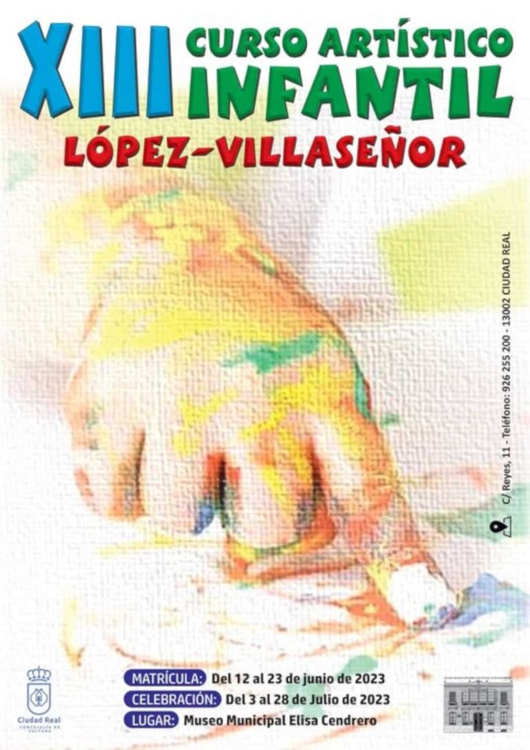 XIII Curso de pintura artístico infantil López-Villaseñor 2023 del Ayuntamiento de Ciudad Real del 3 al 28 de julio
