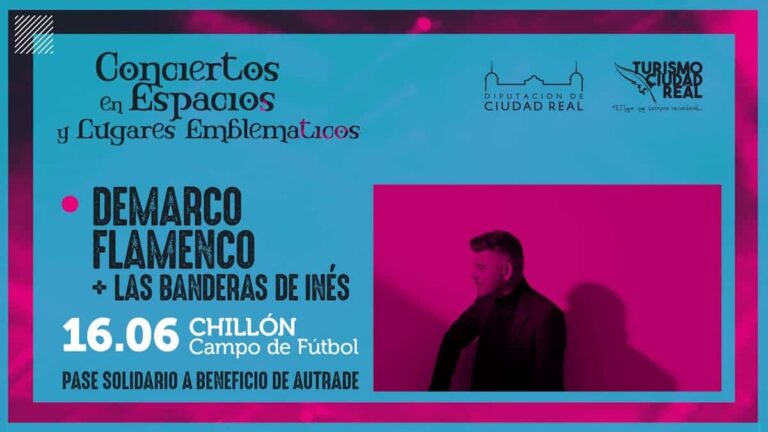 De Marco Flamenco + Las Banderas de Inés este 16 de junio en el Campo de Fútbol de Chillón a beneficio de Autrade
