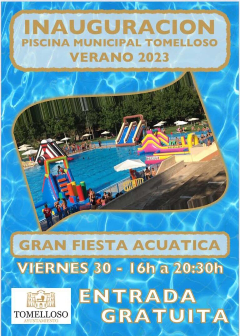 Fiesta acuática deportiva ¡gratuita! y con hinchables mañana en la piscina municipal de Tomelloso a partir de las 16:00 h