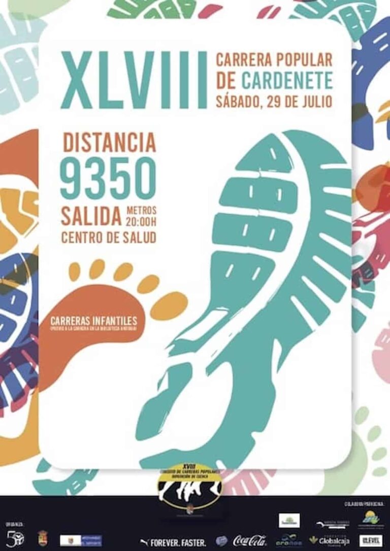 XLVIII Carrera Popular de Cardenete “Los Sanochaores” el 29 de julio a las 20:00 h con carreras infantiles
