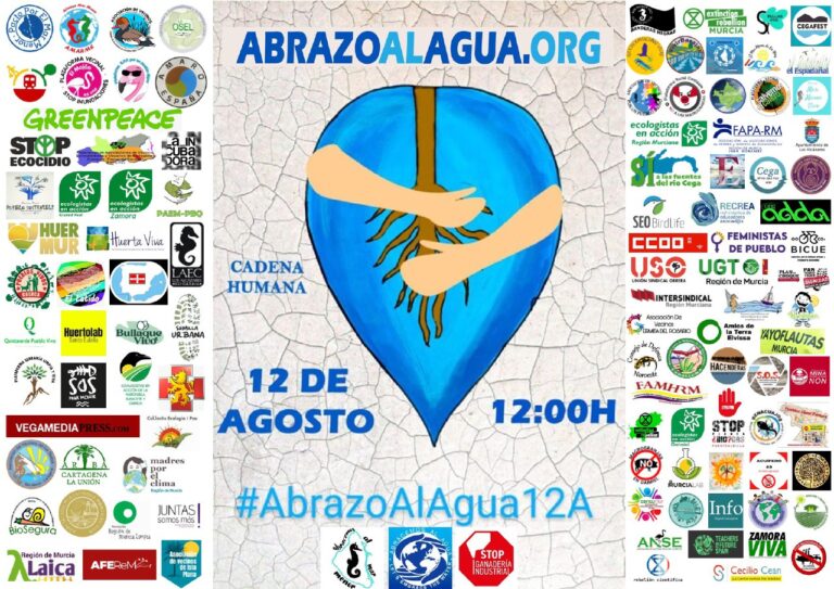 Cadena humana simultánea en 14 ecosistemas acuáticos de Castilla-La Mancha para reclamar su protección