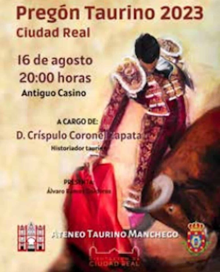 Pregón taurino, talleres infantiles, Baile del vermut, Mahouñaneos y más en Ciudad Real este 16 de agosto