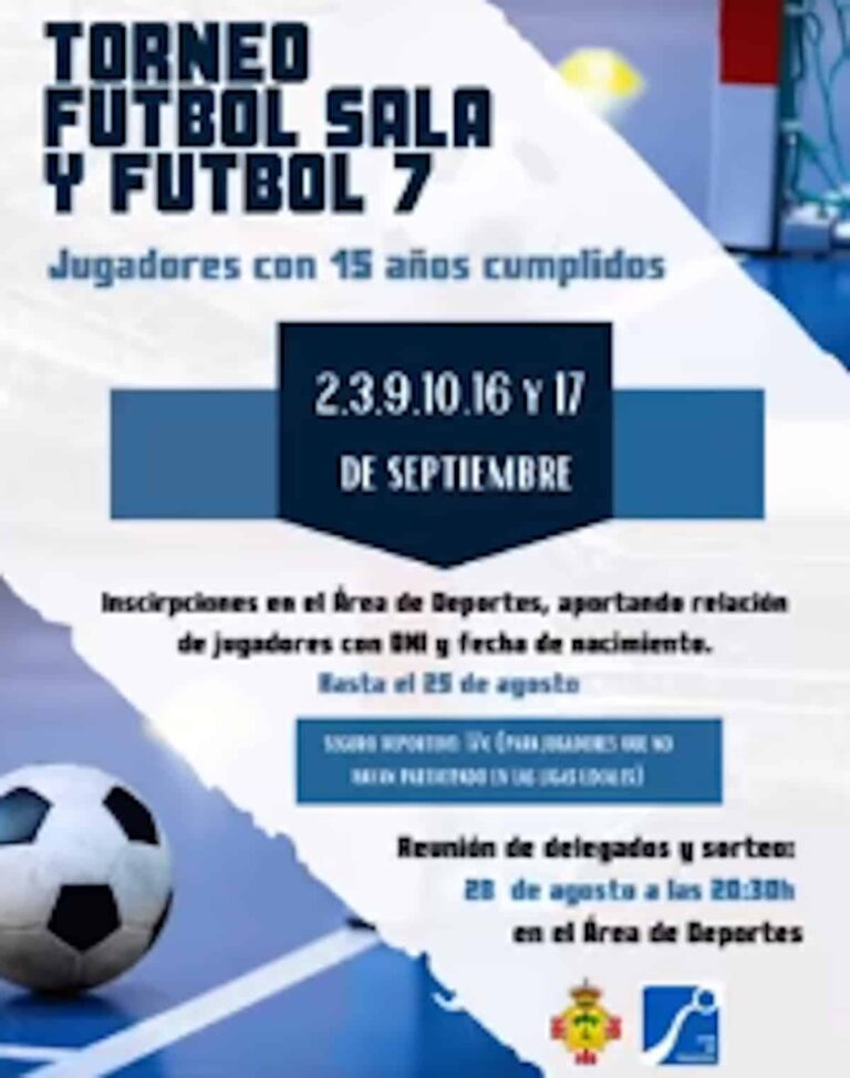 Torneos de fútbol sala y fútbol 7 con motivo de las fiestas patronales 2023 de Manzanares