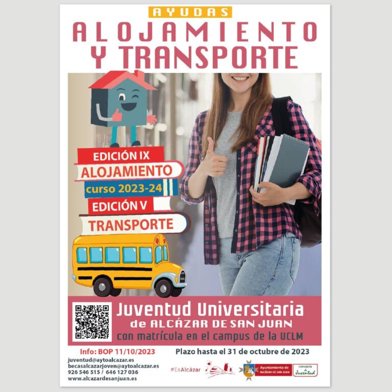 Convocadas las becas para la juventud universitaria de Alcázar de San Juan del curso 2023/2024