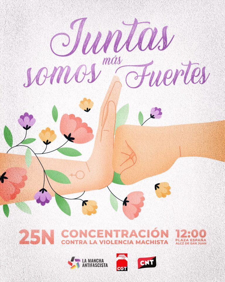 Concentración contra la violencia machista, 25 de noviembre, plaza de España