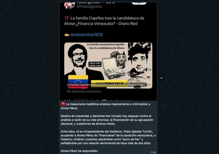 Alvise Pérez lucha contra la desinformación de su candidatura a las Europeas