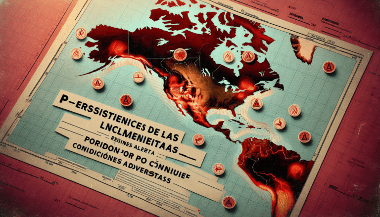 Persisten Advertencias en Múltiples Regiones por Clima Adverso
