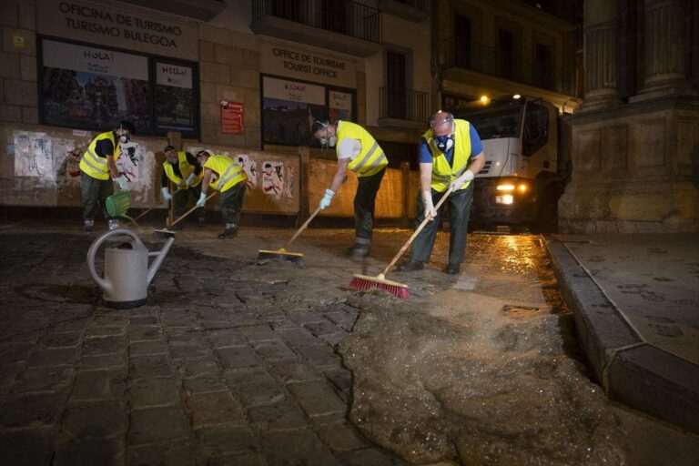 Medidas de seguridad en el Encierro de San Fermín: aplicación de antideslizante