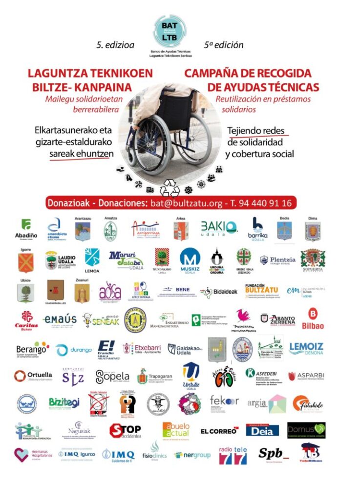 En marcha la V Campaña de Recogida de Ayudas Técnicas en Bizkaia