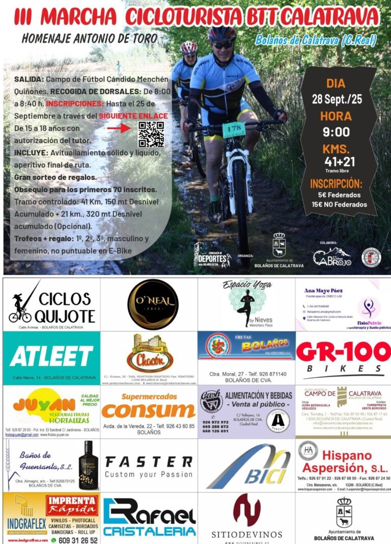 III Marcha BTT Calatrava: Impulsando el Cicloturismo en Castilla-La Mancha