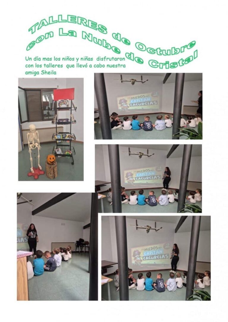 Talleres de Octubre: Ofrecidos por La Nube de Cristal