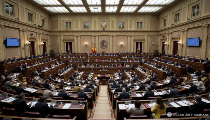 Hemiciclo del Congreso de los Diputados durante un pleno sobre sanidad publica