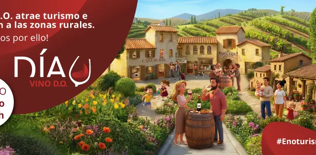Cartel del Día Vino DO 2026, brindis colectivo por el enoturismo en las denominaciones de origen