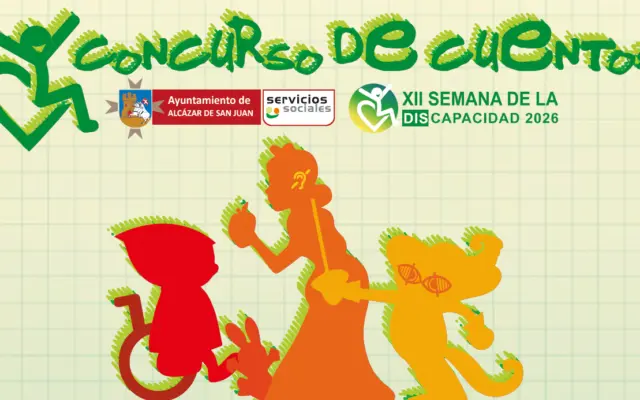 Cartel del Concurso de Cuentos de la XII Semana de la Discapacidad de Alcázar de San Juan