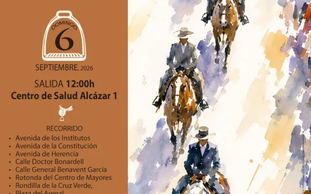 Cartel del II Pasacalles Ecuestre de Feria 2026 en Alcázar de San Juan