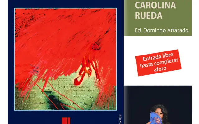 Cartel de la presentación del libro Donde el cielo empieza de Carolina Rueda en el Museo Casa del Hidalgo de Alcázar de San Juan