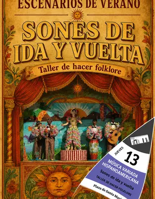 Cartel del concierto Sones de ida y vuelta en la Plaza de Santa Maria