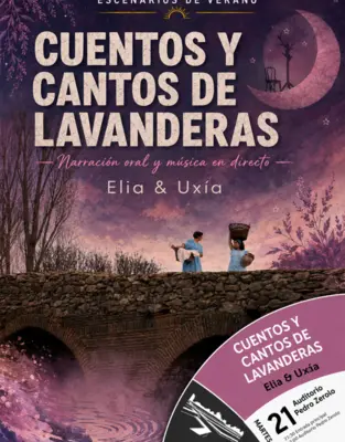 Cartel del espectaculo Cuentos y cantos de lavanderas en Escenarios de Verano 2026