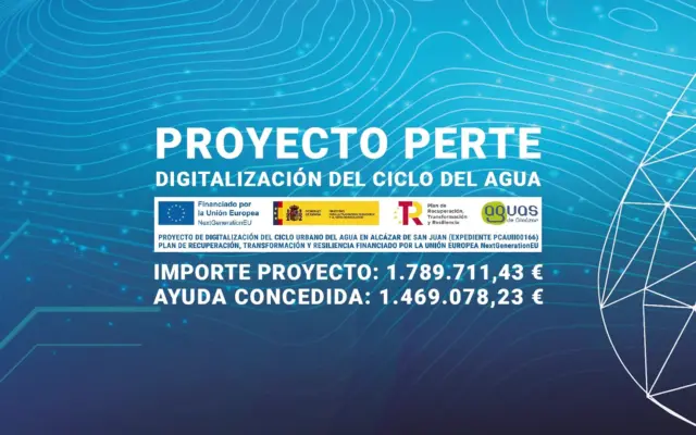 Imagen del proyecto de digitalización del ciclo urbano del agua de Aguas de Alcázar financiado por el PERTE