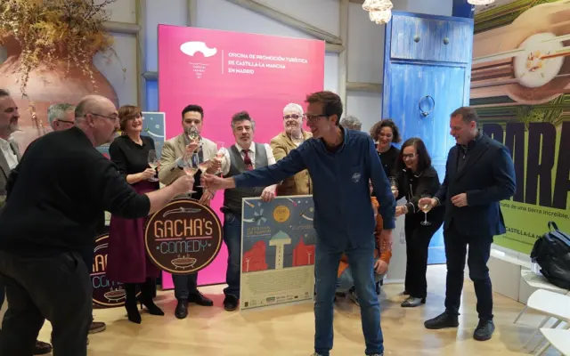 Presentación del Gacha's Comedy 2026 en la Oficina de Turismo de Castilla-La Mancha en Madrid