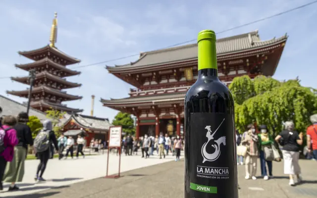 Stand de la Denominación de Origen La Mancha en la feria Prowine Tokyo