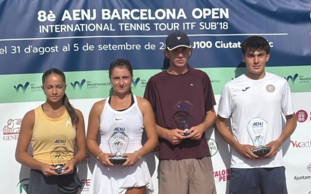 Jorge Martínez Vasquez y Alba María Coromina se proclaman campeones del 8º AENJ Barcelona Open ITF U18 J100