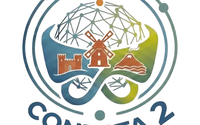 Logo del proyecto Erasmus+ Conecta2 a la verdad del IES Miguel de Cervantes de Alcázar de San Juan