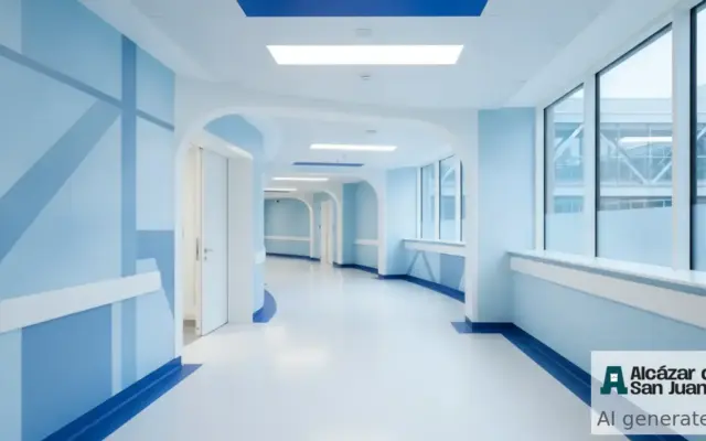 Pasillo de un centro sanitario, unidad de aparato digestivo