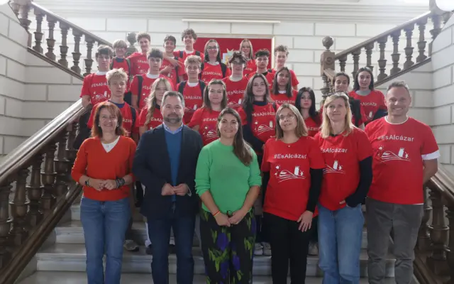 El Ayuntamiento de Alcázar de San Juan recibe a los estudiantes italianos del programa Erasmus+