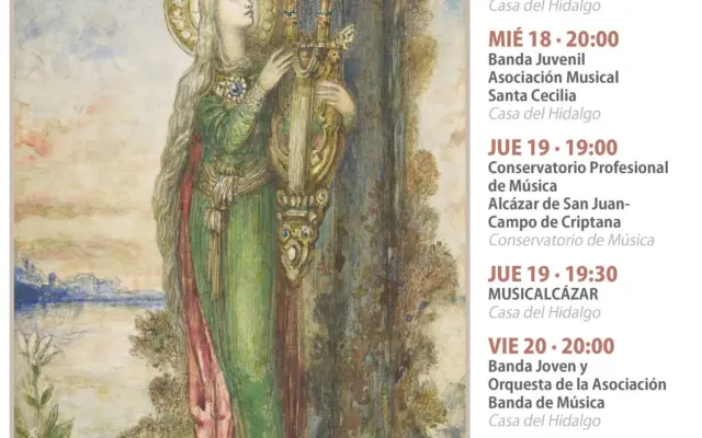 Cartel del Ciclo de Música de Santa Cecilia 2026 en Alcázar de San Juan