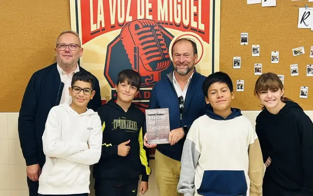 Portada del proyecto de radioteatro sobre la leyenda de la Cruz del Fantasma del IES Cervantes de Alcázar de San Juan